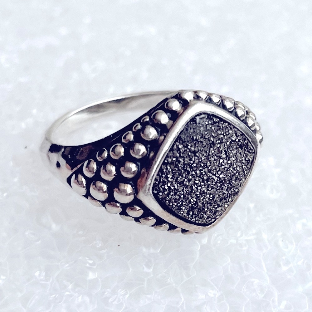 Michael Dawkins Druzy Doublet Sterling Silver Ring